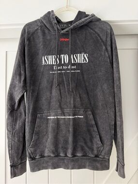 Civil Regime Ashes to Ashes Hoodie Gray/Black Acid Wash